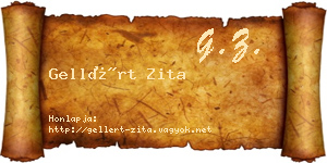 Gellért Zita névjegykártya